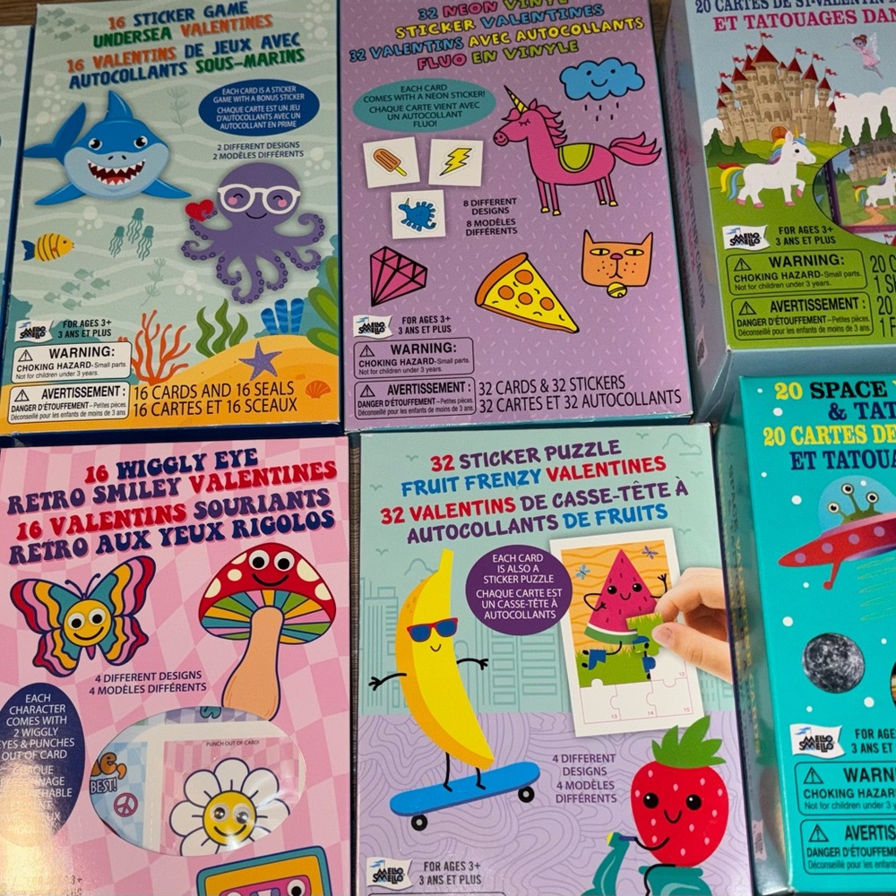 NWT LOT of Valentine CARDS, STICKERS, TATTOOS Kids Party Fun Activities